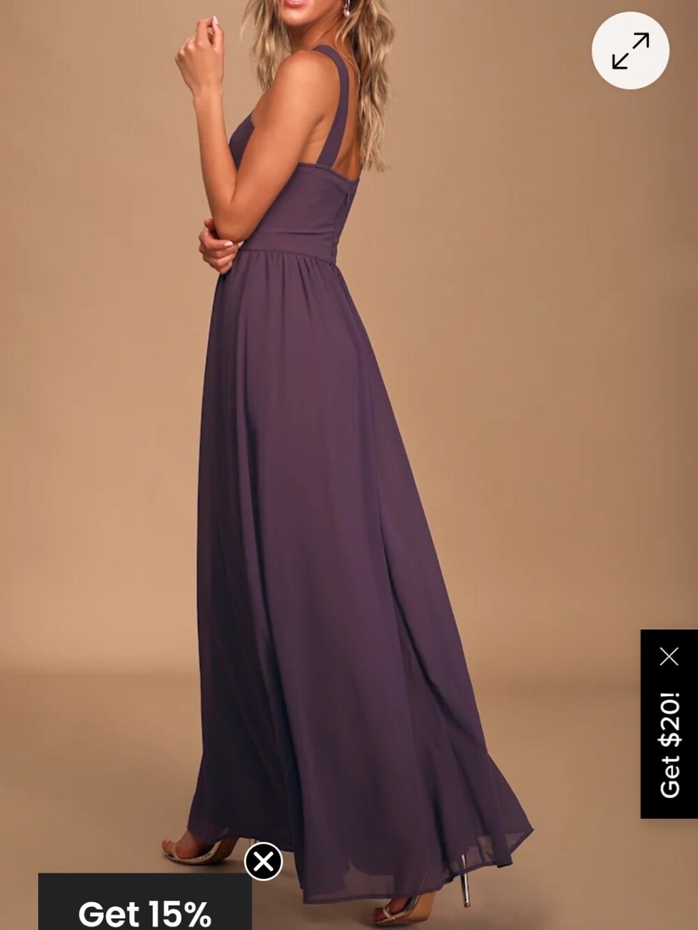 LULUS Air Of Romance Dusty Purple Maxi Dress - Size Medium - Picture 2 of 13